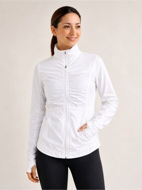 Lululemon Inner Peace Reversible Zip Jacket White Size 6